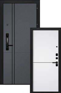 Входная дверь 10 см 2МДФ Графит Белуччи Белуччи