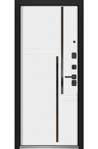 Входная дверь 10 см 2МДФ Орех пекан Шагрень белая 