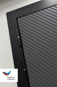 Входная дверь 10 см 2МДФ Графит Белуччи 