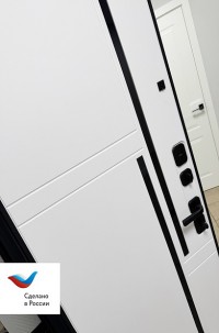 Входная дверь 10 см 2МДФ Орех пекан Шагрень белая 