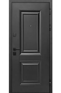 Входная дверь 9 см Штамп Муар черный Эмалит Белый 