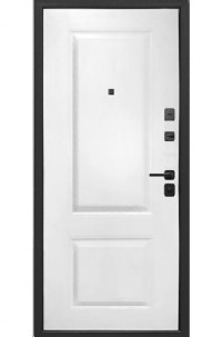 Входная дверь 9 см Штамп Муар черный Эмалит Белый 