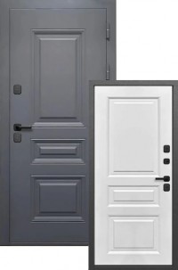 Входная дверь Luxor Термо Классика Муар 7024 Сатин белый Сатин белый