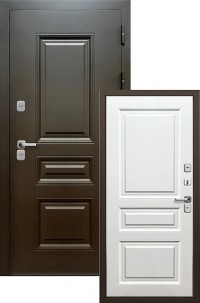 Входная дверь Luxor Термо Классика Муар 8019 Сатин белый Сатин белый