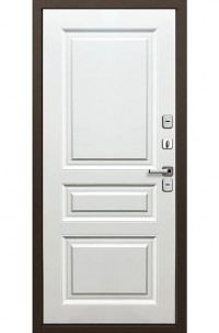 Входная дверь Luxor Термо Классика Муар 8019 Сатин белый 