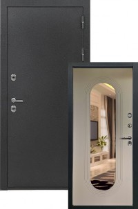 Входная дверь Страж ДС 3К Тепло с зеркалом Стронг сливки Входная дверь Страж ДС 3К Тепло с зеркалом Стронг сливки